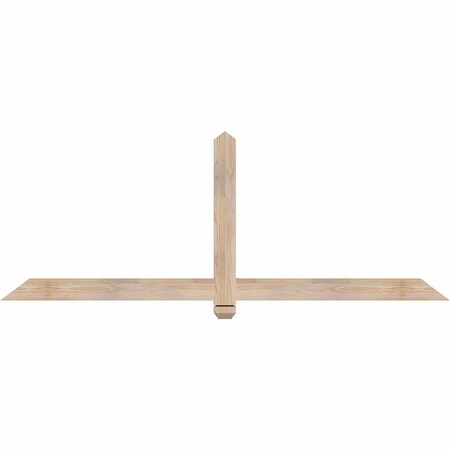 Ekena Millwork Eugene Smooth Timber Gable Bracket, Douglas Fir, 72"W x 27"H x 1 1/2"D x 3 1/2"F, 9/12 Pitch GBW072X27X0204EUG00SDF